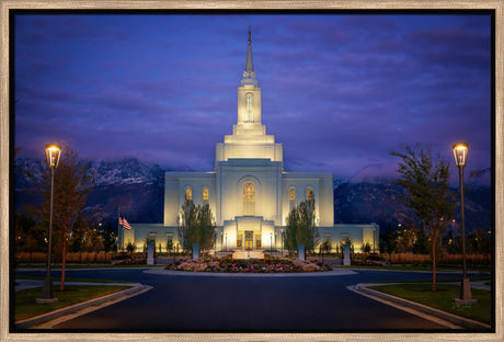 Orem Temple- With Eye Single to the Glory of God  - framed giclee canvas