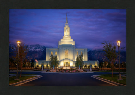 Orem Temple- With Eye Single to the Glory of God  - framed giclee canvas