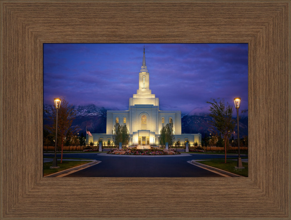 Orem Temple- With Eye Single to the Glory of God  - framed giclee canvas