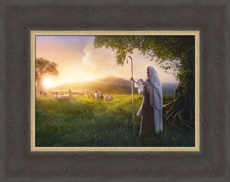 Beautiful Upon the Mount - framed giclee canvas