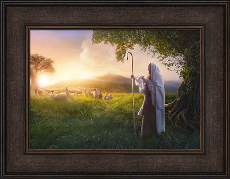 Beautiful Upon the Mount - framed giclee canvas