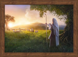 Beautiful Upon the Mount - framed giclee canvas