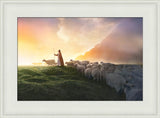 Greener Pastures - framed giclee canvas