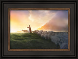 Greener Pastures - framed giclee canvas