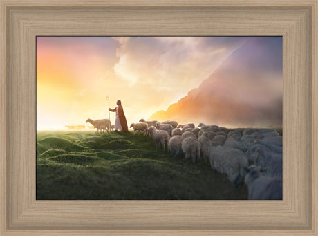 Greener Pastures - framed giclee canvas