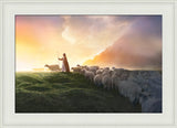 Greener Pastures - framed giclee canvas