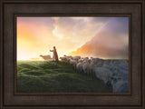 Greener Pastures - framed giclee canvas