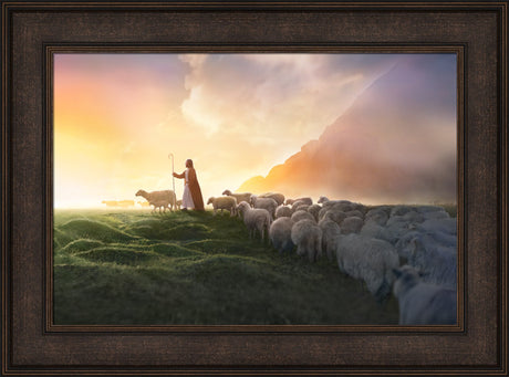 Greener Pastures - framed giclee canvas