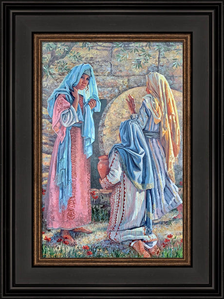 Seeking Christ - framed giclee canvas