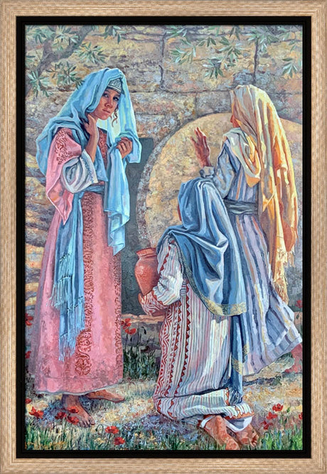 Seeking Christ - framed giclee canvas