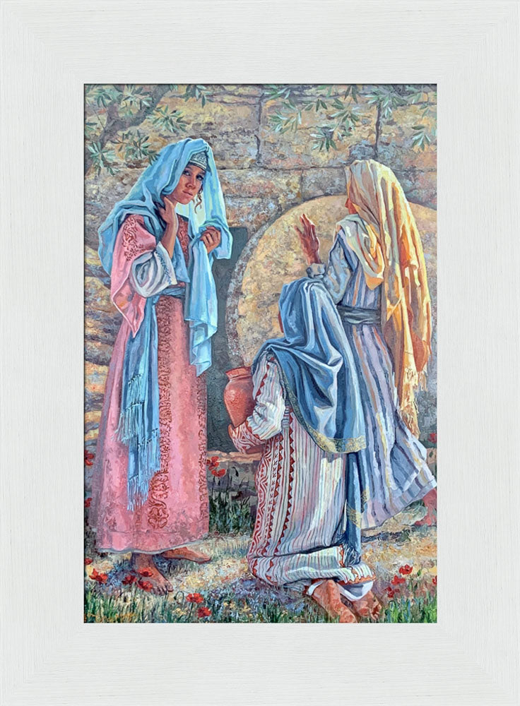 Seeking Christ - framed giclee canvas