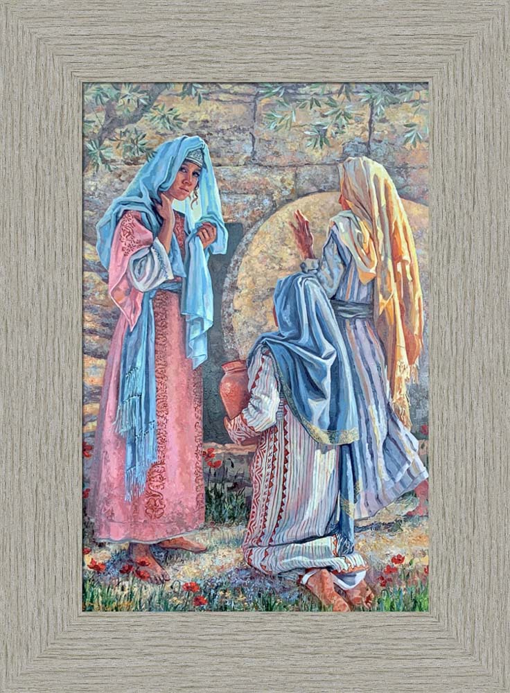 Seeking Christ - framed giclee canvas