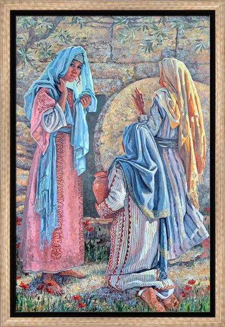 Seeking Christ - framed giclee canvas