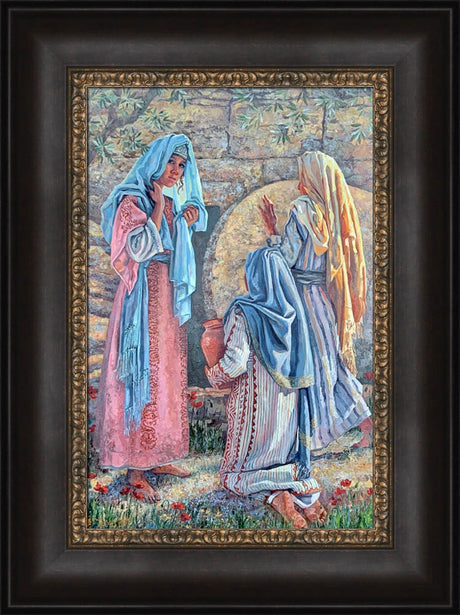 Seeking Christ - framed giclee canvas