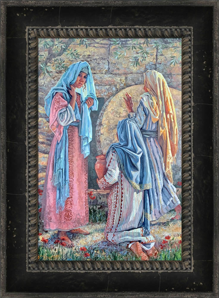 Seeking Christ - framed giclee canvas