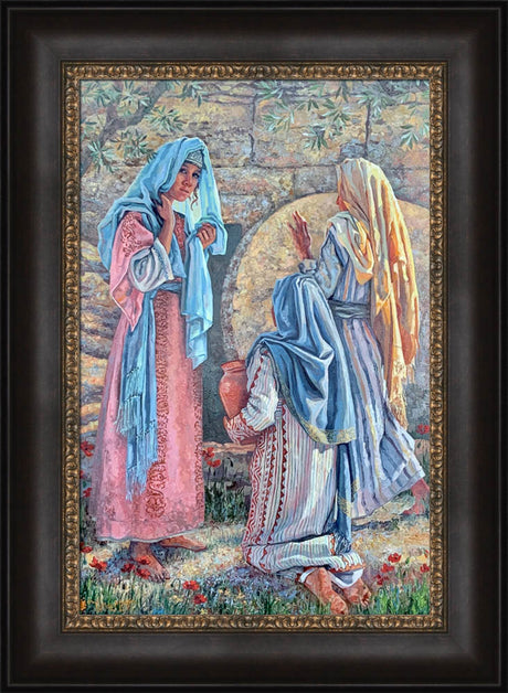 Seeking Christ - framed giclee canvas