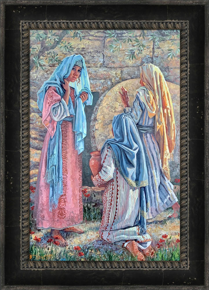 Seeking Christ - framed giclee canvas