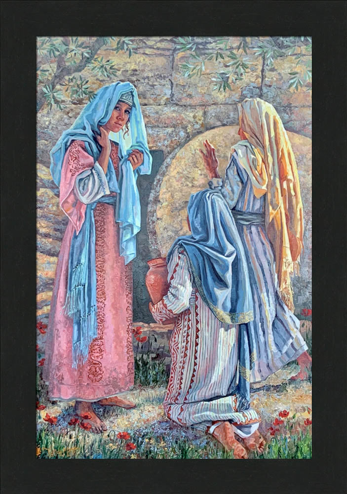 Seeking Christ - framed giclee canvas