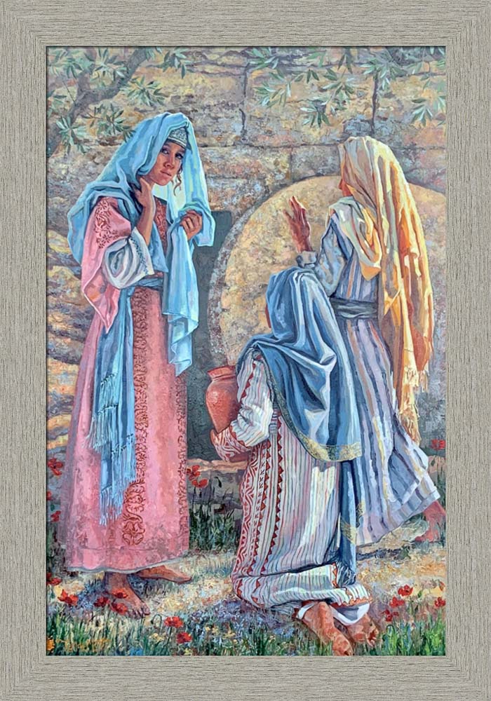 Seeking Christ - framed giclee canvas