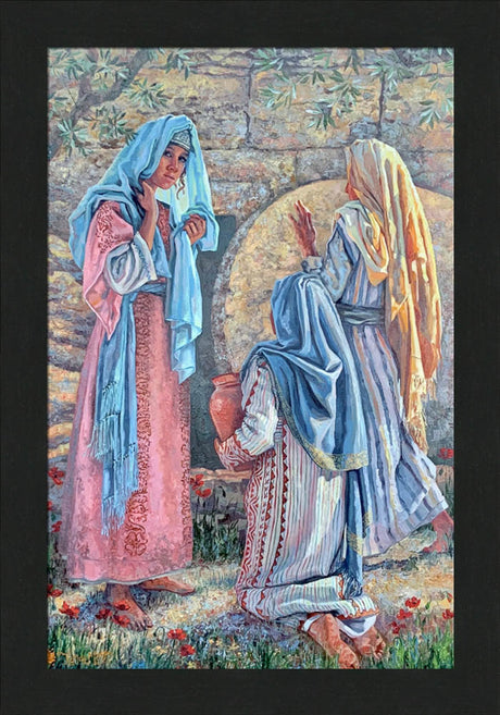 Seeking Christ - framed giclee canvas