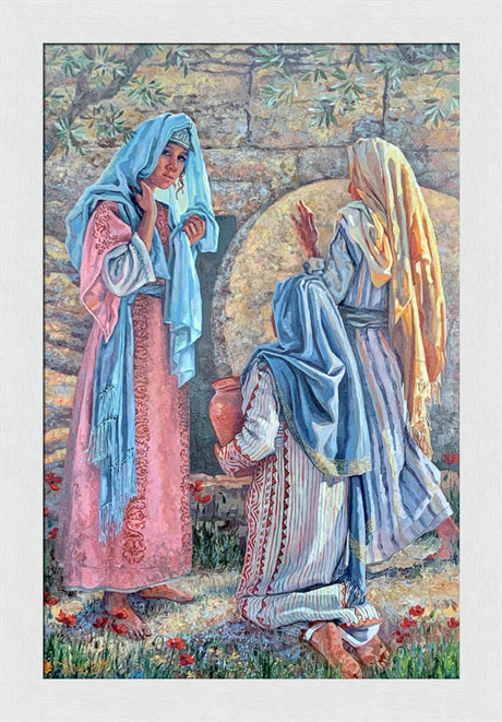 Seeking Christ - framed giclee canvas