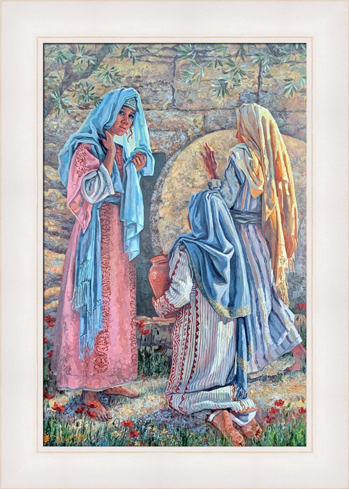 Seeking Christ - framed giclee canvas