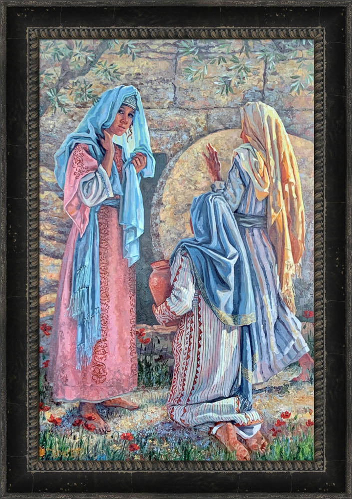 Seeking Christ - framed giclee canvas