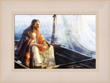 He Sat Down and Taught - framed giclee canvas