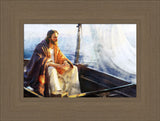 He Sat Down and Taught - framed giclee canvas