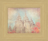 Salt Lake Temple - Coral by Mandy Jane Williams