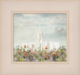 Jordan River Temple - Floral Pastel by Mandy Jane Williams