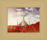 Boise Temple - Red Roses by Mandy Jane Williams