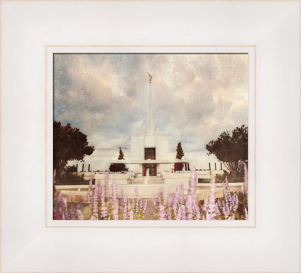 Denver Temple - Peaceful Pondering by Mandy Jane Williams