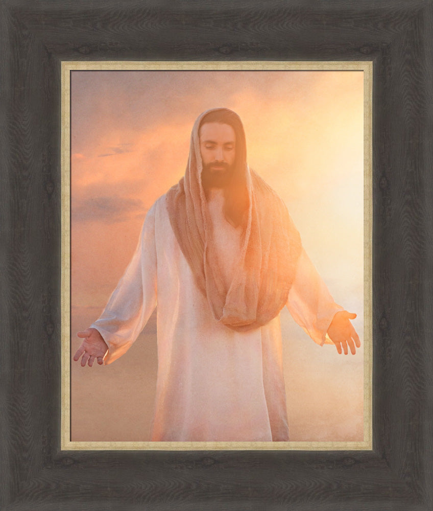 Christ Light & Life - framed giclee canvas