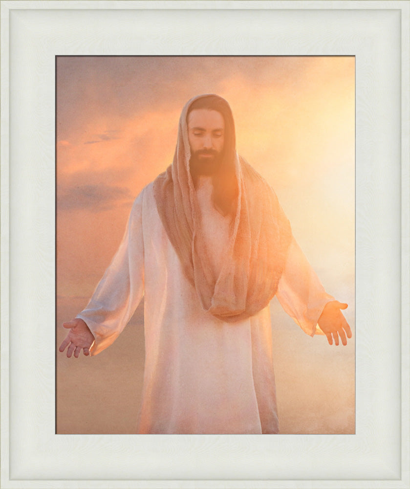 Christ Light & Life - framed giclee canvas