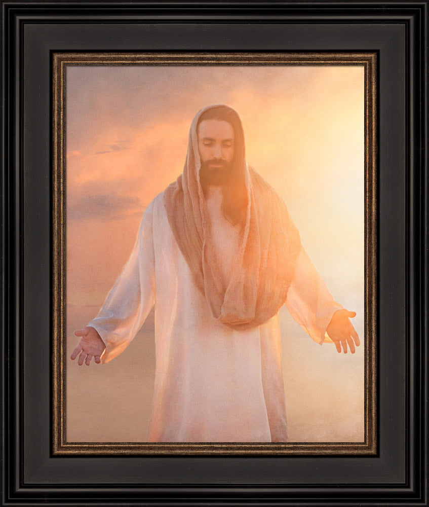 Christ Light & Life - framed giclee canvas