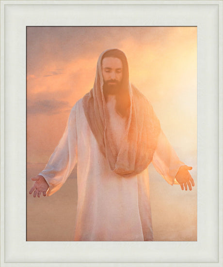 Christ Light & Life - framed giclee canvas