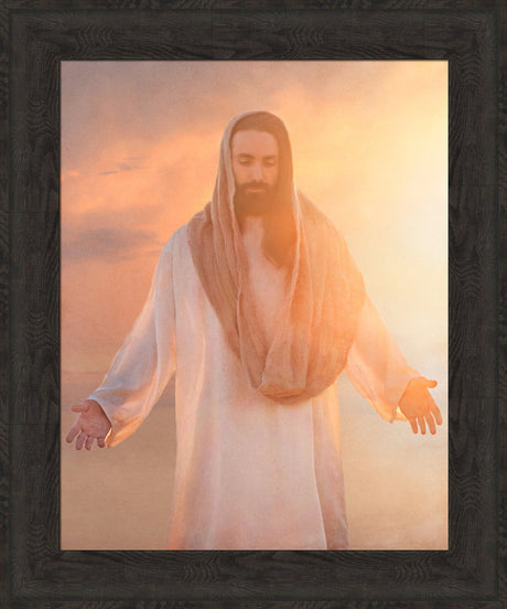 Christ Light & Life - framed giclee canvas