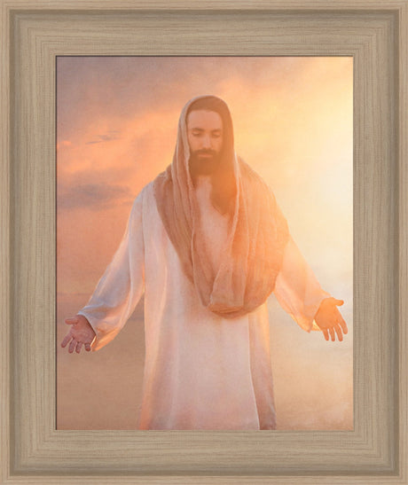 Christ Light & Life - framed giclee canvas