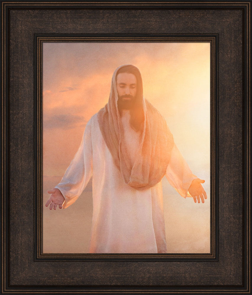 Christ Light & Life - framed giclee canvas