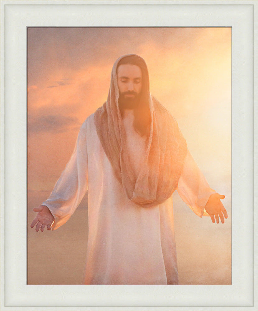 Christ Light & Life - framed giclee canvas