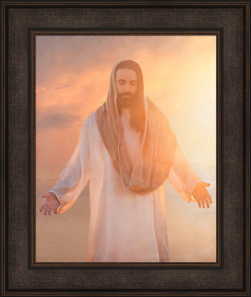 Christ Light & Life - framed giclee canvas