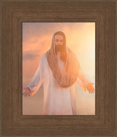 Christ Light & Life - framed giclee canvas