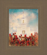 Star Valley Wyoming Temple with Indian Paintbrush by Mandy Jane Williams