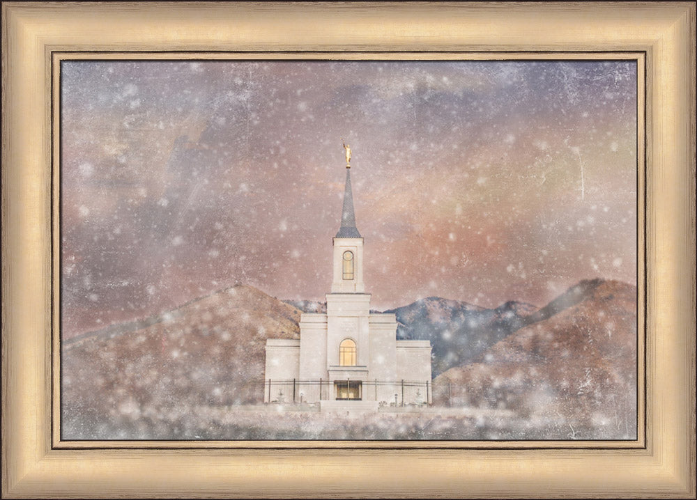 Star Valley Wyoming Temple - Snow by Mandy Jane Williams