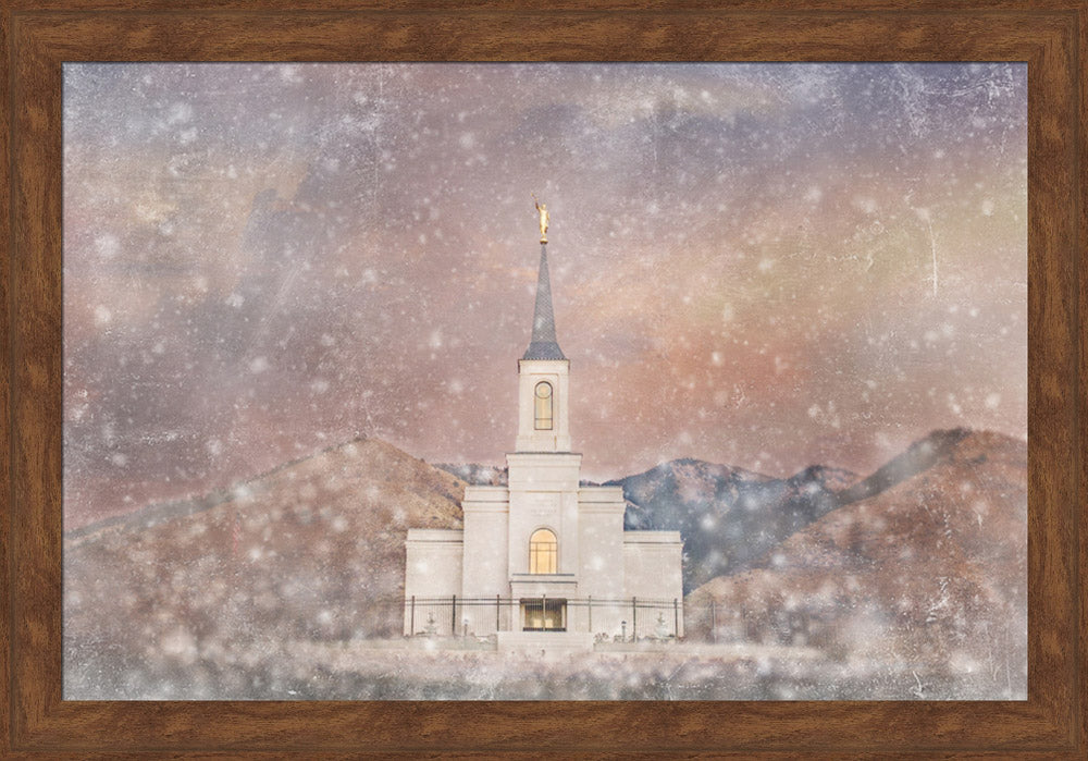 Star Valley Wyoming Temple - Snow by Mandy Jane Williams