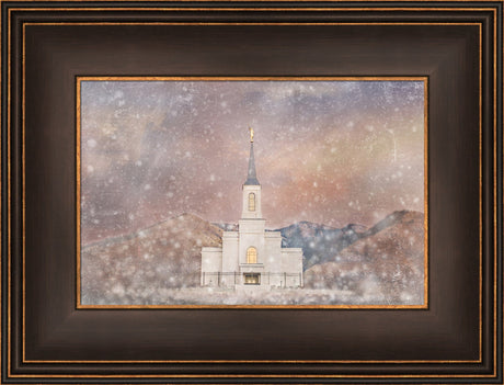 Star Valley Wyoming Temple - Snow by Mandy Jane Williams