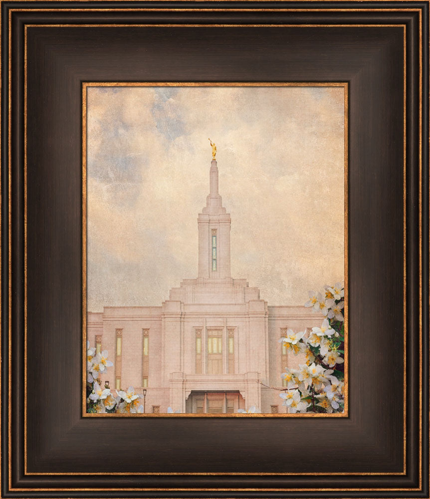 Pocatello Temple - Syringa Flowers by Mandy Jane Williams