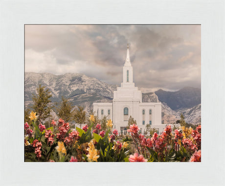 Orem Temple-Mountain Majesty - framed giclee canvas