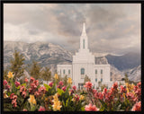 Orem Temple-Mountain Majesty - framed giclee canvas